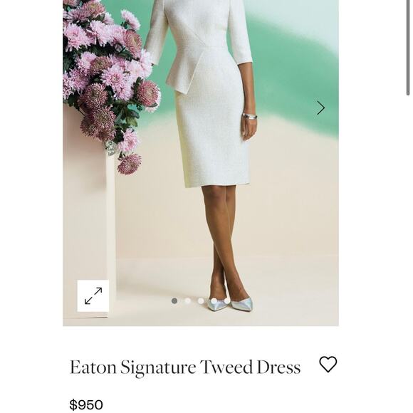 THE FOLD Eaton Tweed Dress Gray Wool Blend Midi Peplum US 2 Kate Middleton EUC - Picture 11 of 12